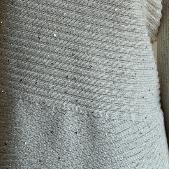 White House Black Market Off-Shoulder Sweater in Cream - Picture 3 of 4